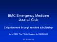 BMC Emergency Medicine Journal Club PowerPoint PPT Presentation