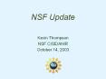 NSF Update PowerPoint PPT Presentation