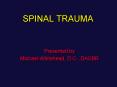 SPINAL TRAUMA PowerPoint PPT Presentation
