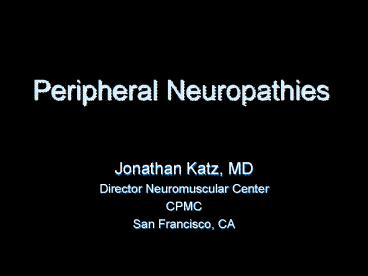 Peripheral Neuropathies