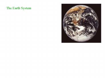 The Earth System presentation | free to view