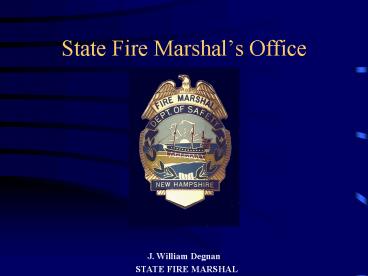 State Fire Marshals Office