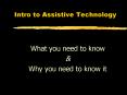 Intro to Assistive Technology PowerPoint PPT Presentation