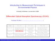 Differential Optical Absorption Spectroscopy (DOAS)