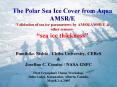 The Polar Sea Ice Cover from Aqua AMSRE Validation of sea ice parameteres by AMSRAMSRE PowerPoint PPT Presentation