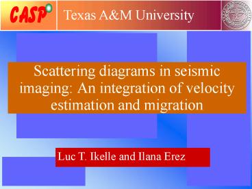 Scattering diagrams in seismic imaging: An integration of velocity estimation and migration