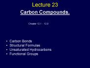 Carbon Compounds'