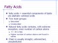 Fatty Acids PowerPoint PPT Presentation