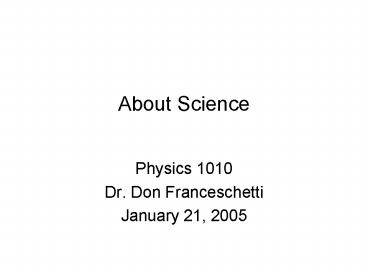 About Science