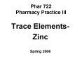 Phar 722 Pharmacy Practice III PowerPoint PPT Presentation