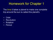 Homework for Chapter 1