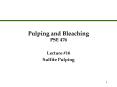 Pulping and Bleaching PSE 476 PowerPoint PPT Presentation