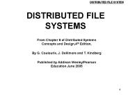 Distributed File Systems (DFS)