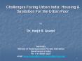 Challenges Facing Urban India: Housing PowerPoint PPT Presentation