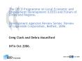 The OECD Programme on Local Economic and Employment Development LEED and Forum of Cities and Regions PowerPoint PPT Presentation