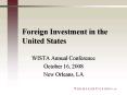 Foreign Investment in the United States PowerPoint PPT Presentation