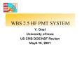 WBS 2'5 HF PMT SYSTEM PowerPoint PPT Presentation