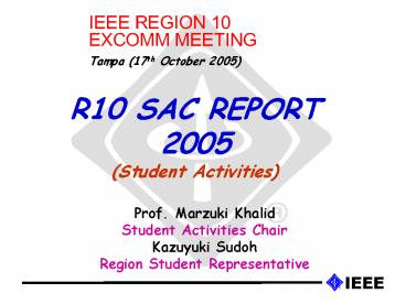 R10 SAC REPORT 2005 (Student Activities)