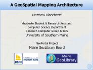 A GeoSpatial Mapping Architecture