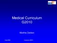 Medical Curriculum G2010 PowerPoint PPT Presentation