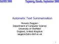 Automatic Text Summarization PowerPoint PPT Presentation