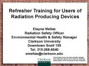 Radiation Safety Training for Users PowerPoint PPT Presentation