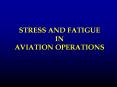 STRESS AND FATIGUE IN AVIATION OPERATIONS PowerPoint PPT Presentation