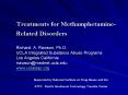 Treatments for MethamphetamineRelated Disorders PowerPoint PPT Presentation