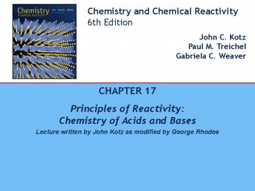 The Chemistry of Acids and Bases