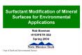 Surfactant Modification of Mineral Surfaces for Environmental Applications PowerPoint PPT Presentation