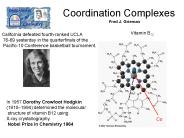 Coordination Complexes