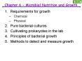 Chapter 6 Microbial Nutrition and Growth PowerPoint PPT Presentation