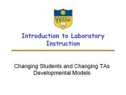 Introduction to Laboratory Instruction