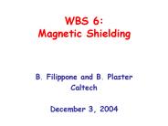 WBS 6: Magnetic Shielding