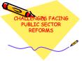 CHALLENGES FACING PUBLIC SECTOR REFORMS PowerPoint PPT Presentation