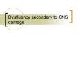 Dysfluency secondary to CNS damage PowerPoint PPT Presentation