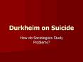 Durkheim%20on%20Suicide PowerPoint PPT Presentation