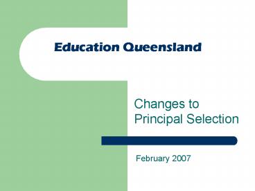 Education Queensland