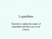 Logarithms