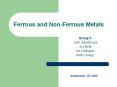 Ferrous and Non-Ferrous Metals PowerPoint PPT Presentation