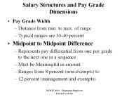 Salary Structures and Pay Grade Dimensions