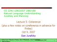 CS 224U LINGUIST 288188 Natural Language Understanding Jurafsky and Manning PowerPoint PPT Presentation