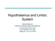 Hypothalamus and Limbic System