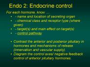 Endo 2: Endocrine control