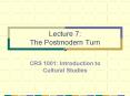 Lecture 7: The Postmodern Turn PowerPoint PPT Presentation