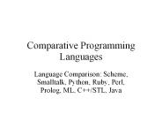 Comparative Programming Languages