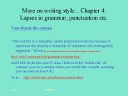 More on writing style