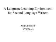 A Language Learning Environment for Second Language Writers