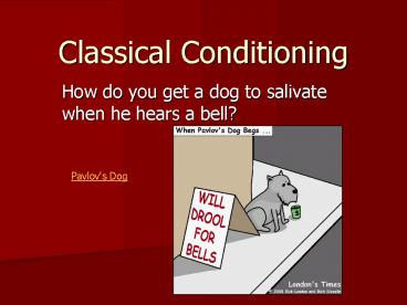 Classical Conditioning