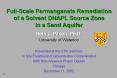 Full-Scale Permanganate Remediation of a Solvent DNAPL Source Zone in a Sand Aquifer PowerPoint PPT Presentation